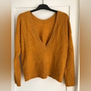 V-Neck Mustard Sweater